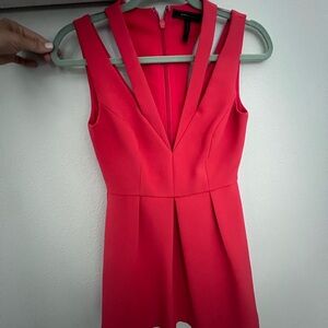 BCBGMAXAZRIA Vibrant Coral Cocktail Dress